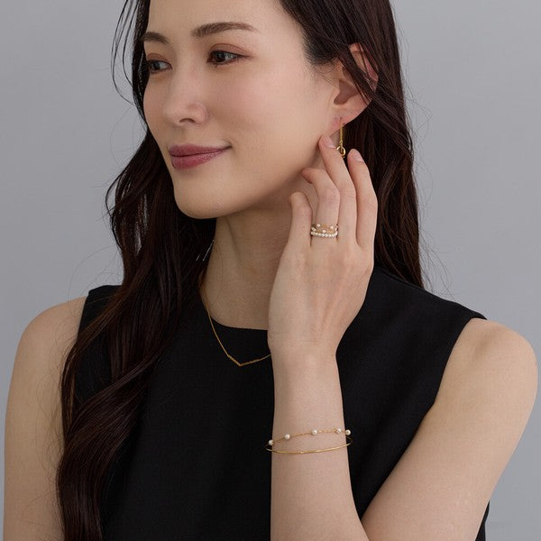 Made in Japan nickel-free gold bracelet worn