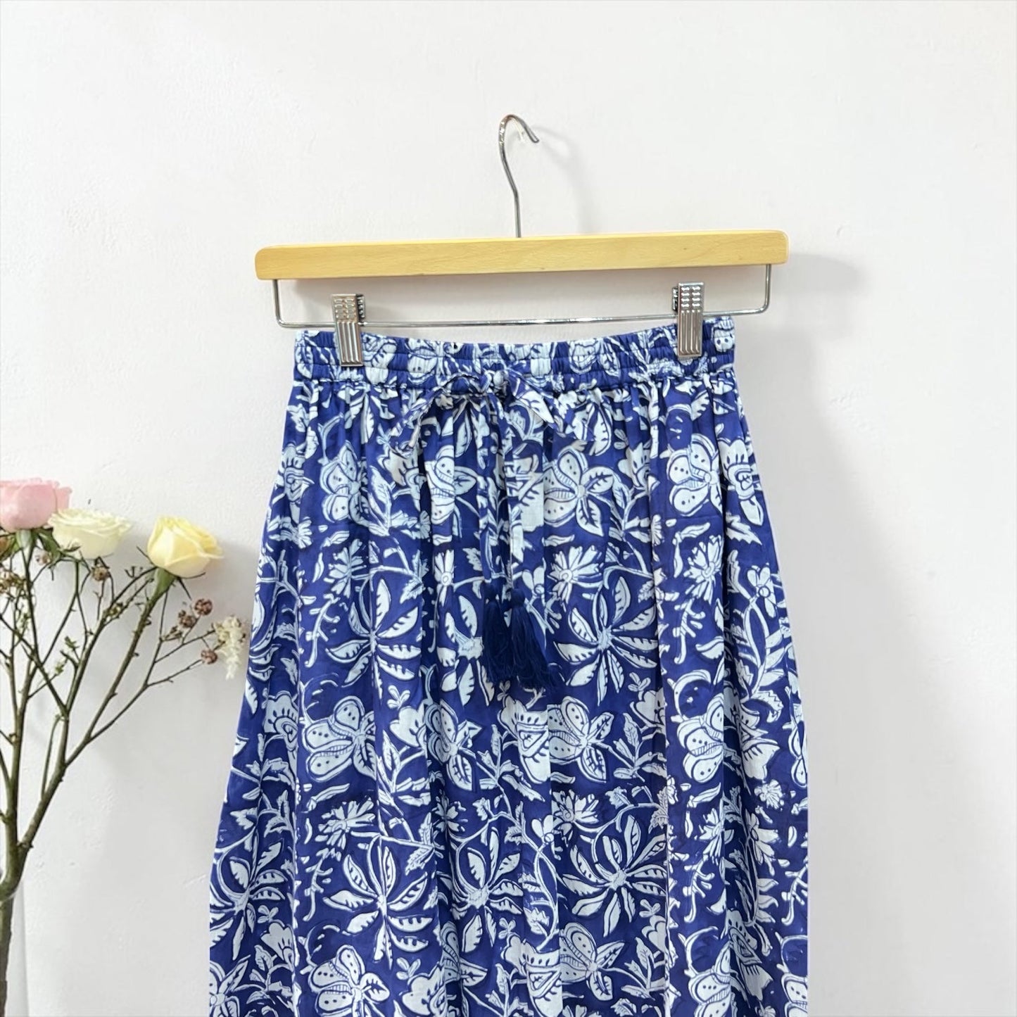 Cotton voile floral border skirt, UNIQKY