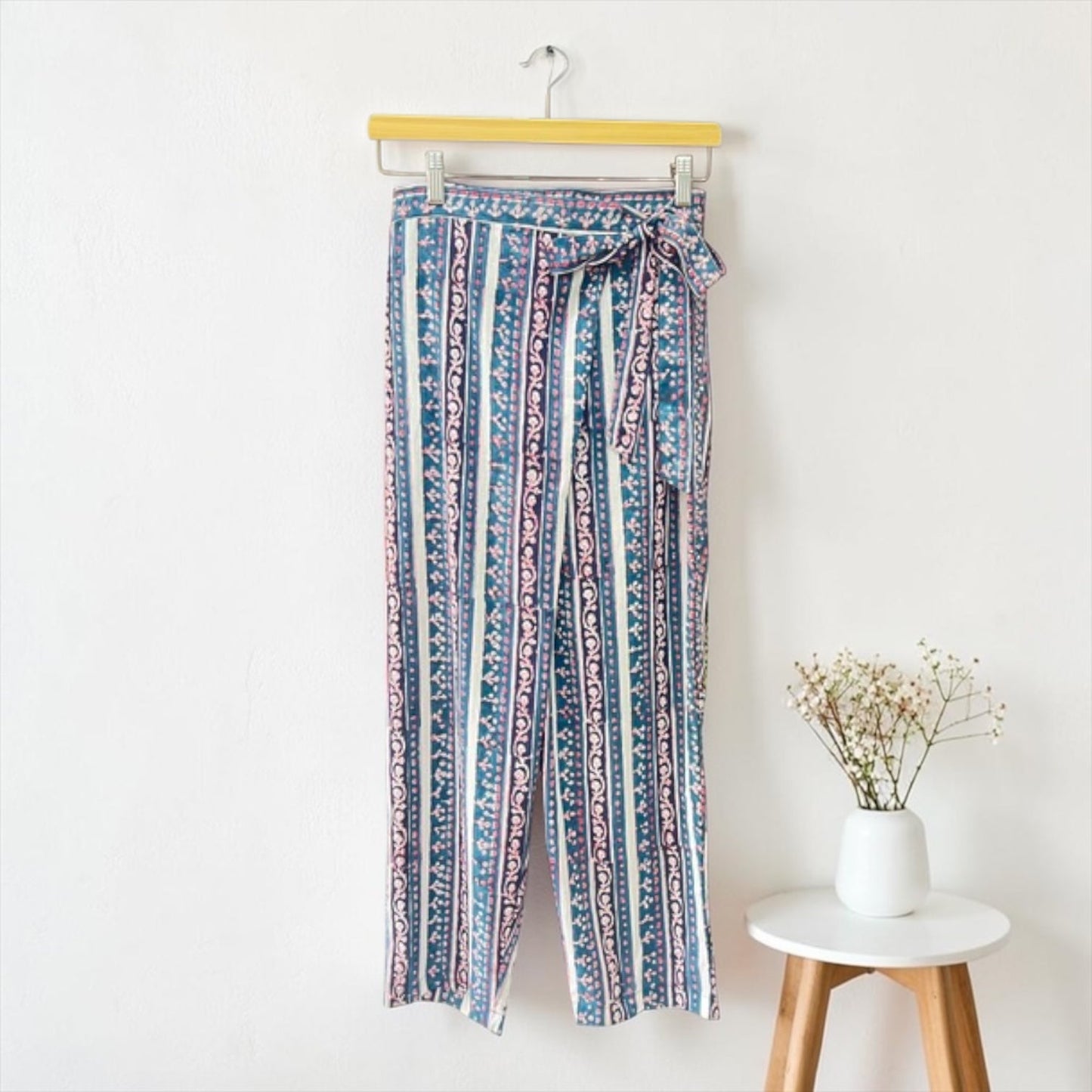 Embroidered cotton wrap pants, UNIQKY