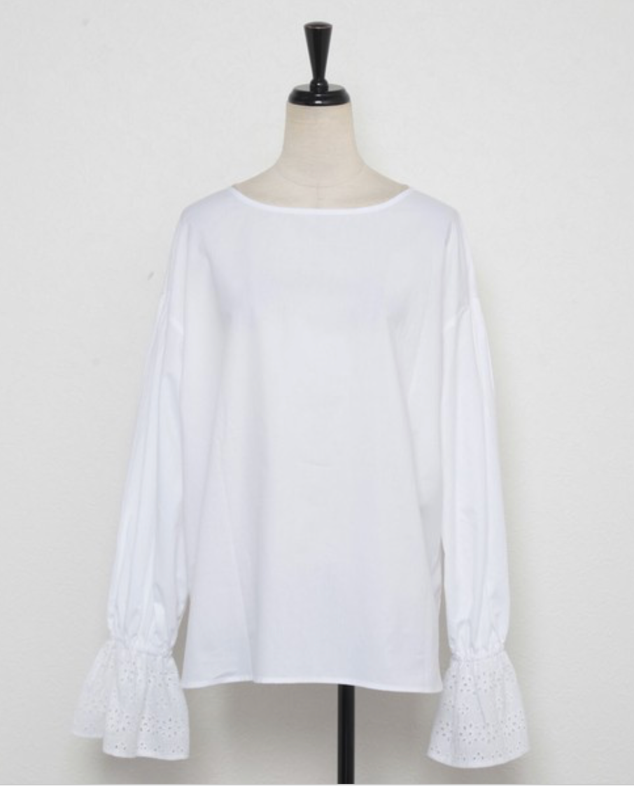 Cotton blouse candy sleeve lace, UNIQKY