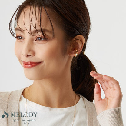 Single pearl ear cuff on ear, UNIQKY