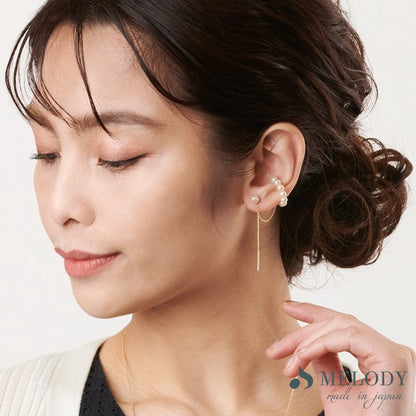 Pearl chain ear cuff detail, UNIQKY