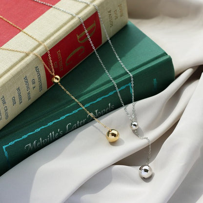 Gold and silver Japanese handmade nickel-free Y-lariat necklaces