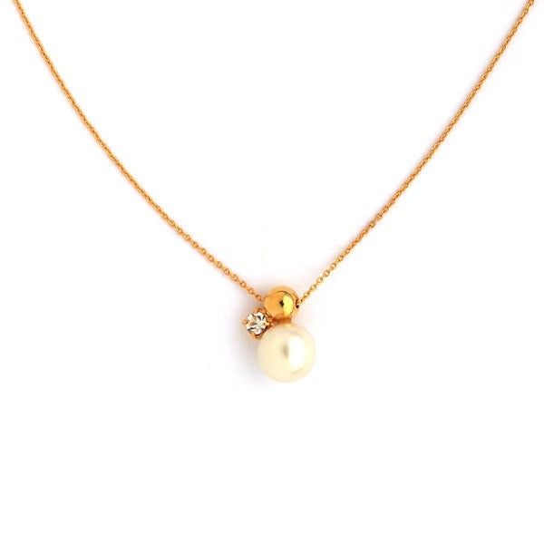 Gold made in Japan nickel-free pearl necklace