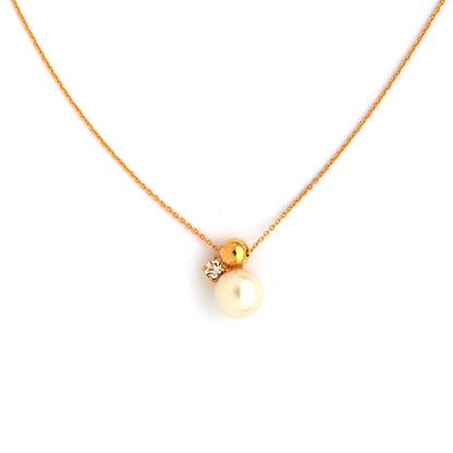 Gold made in Japan nickel-free pearl necklace