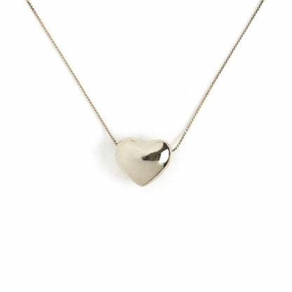 Silver Japanese handmade nickel-free heart pendant necklace