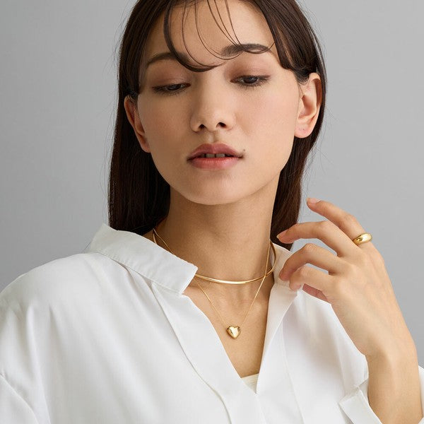Japanese handmade nickel-free heart pendant necklace styling