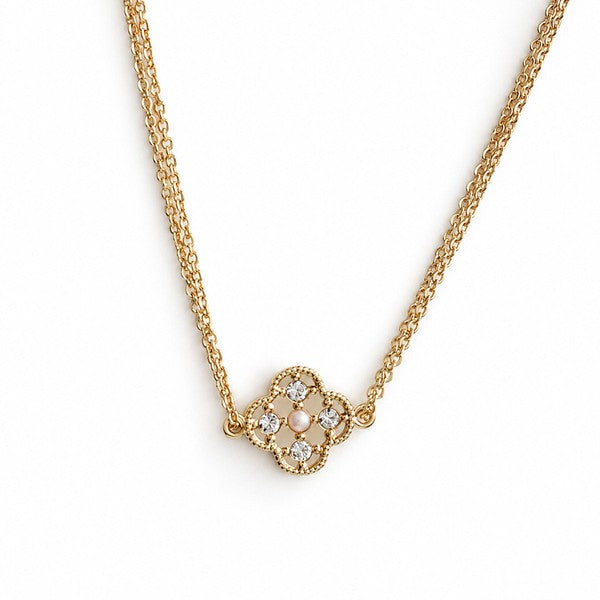 Gold made in Japan nickel-free pearl flower bracelet