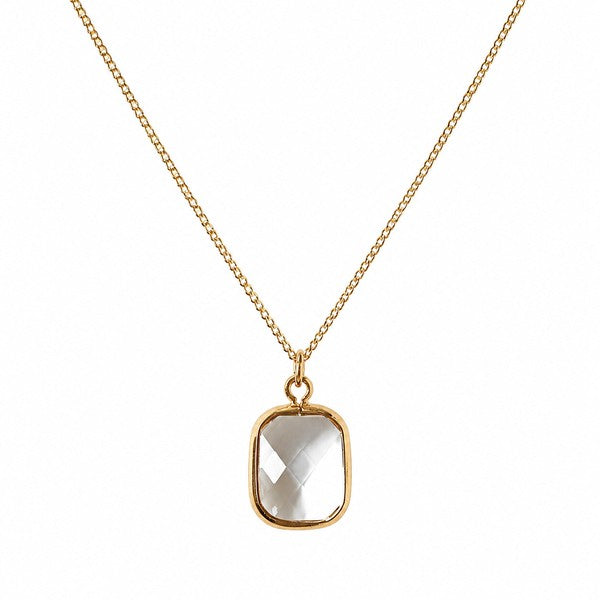 Crystal clear Japanese handmade nickel-free pendant necklace