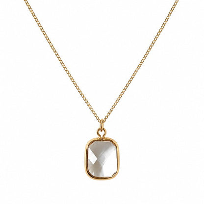 Crystal clear Japanese handmade nickel-free pendant necklace