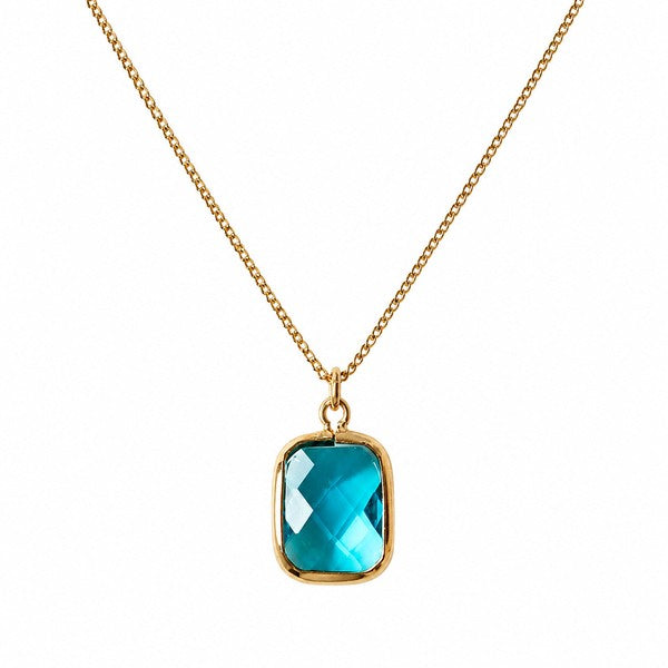 Turquoise Blue Japanese handmade nickel-free pendant necklace