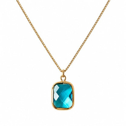 Turquoise Blue Japanese handmade nickel-free pendant necklace