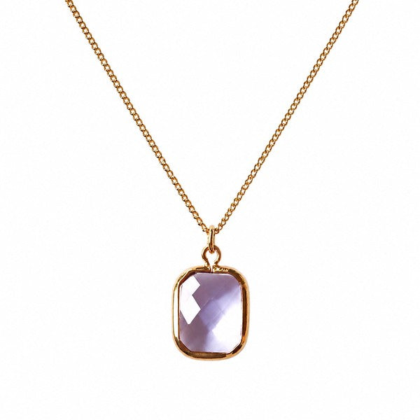 Lavender Japanese handmade nickel-free pendant necklace