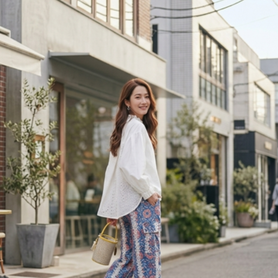 Handmade cotton back-lace blouse, UNIQKY