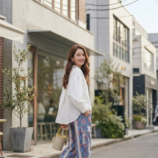 Handmade cotton back-lace blouse, UNIQKY