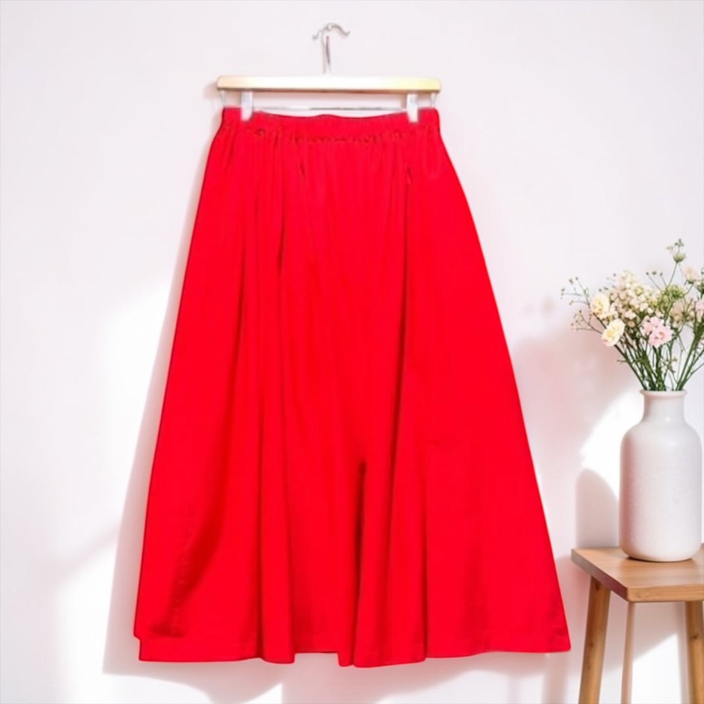 Cotton skirt with tassel ribbon waist, UNIQKY