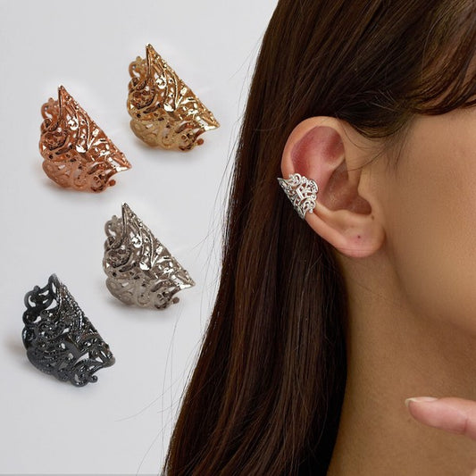 Arabesque openwork ear cuff, nickel-free, made in Japan, UNIQKY