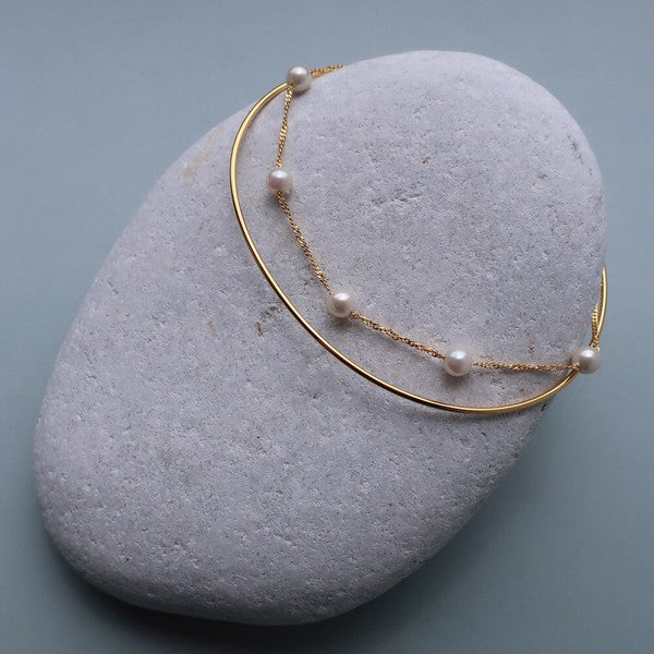 Made in Japan nickel-free gold bracelet on wrist