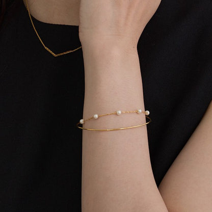 Made in Japan nickel-free gold bracelet styling