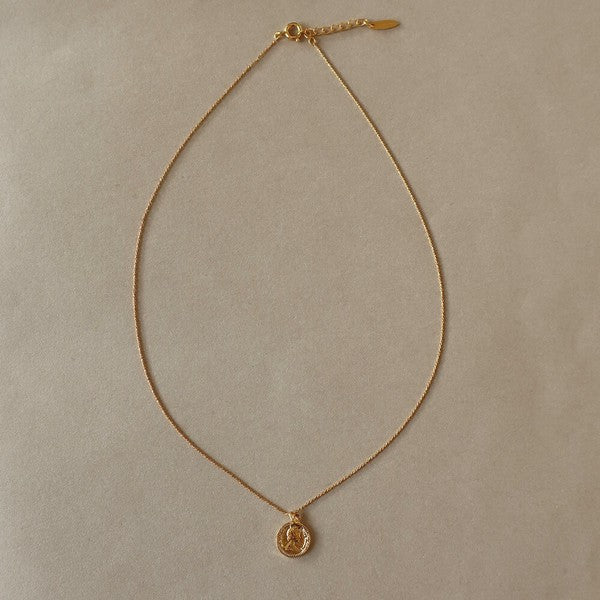 Coin pendant necklace detail, UNIQKY