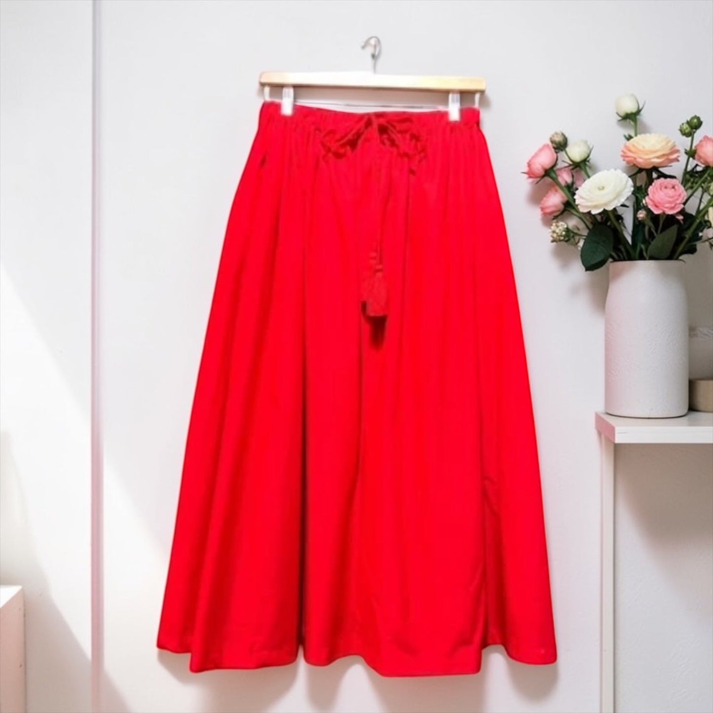 Block-print cotton flare skirt, UNIQKY