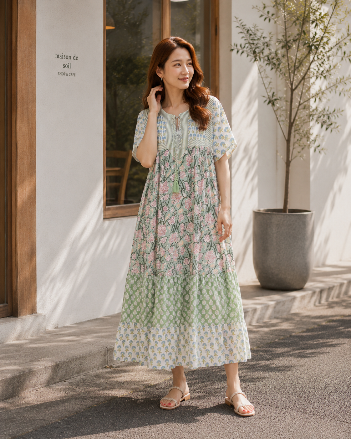 The Airy Day Dress in green, UNIQKY