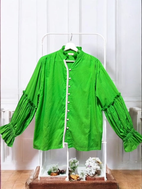 The Stand-Collar Blouse — Plain
