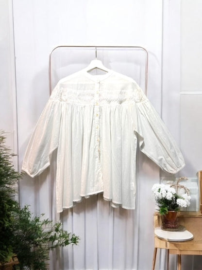 The Voile Pintuck Blouse