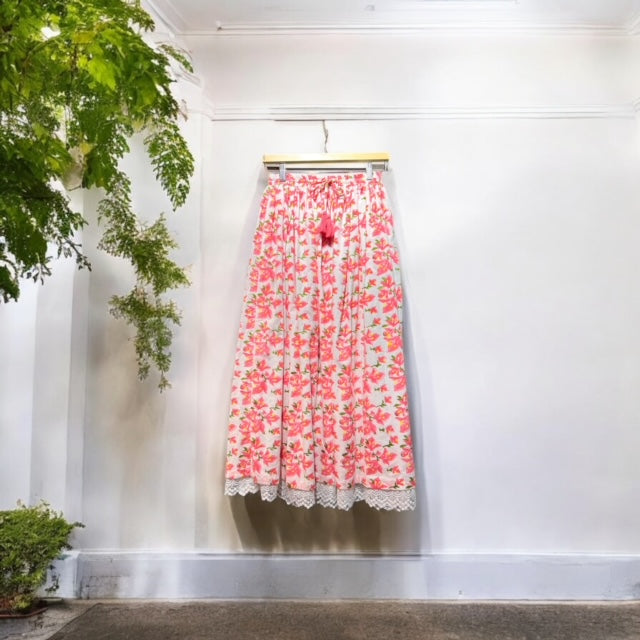 The Lace-Hem Maxi Skirt
