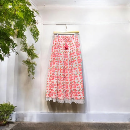 The Lace-Hem Maxi Skirt