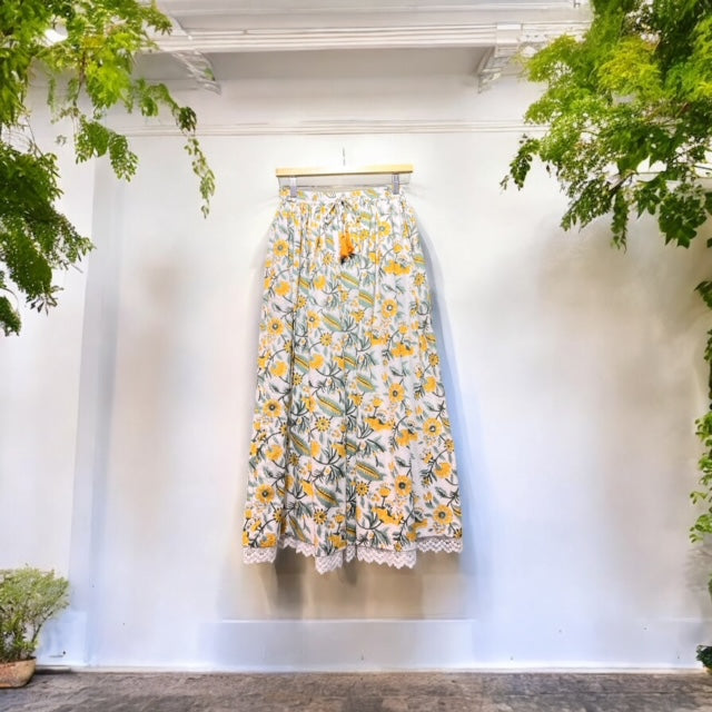 The Lace-Hem Maxi Skirt