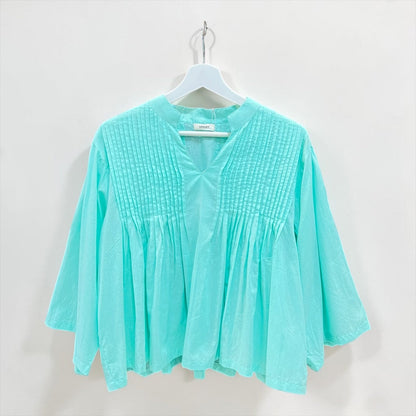 Cotton pintuck blouse detail, UNIQKY