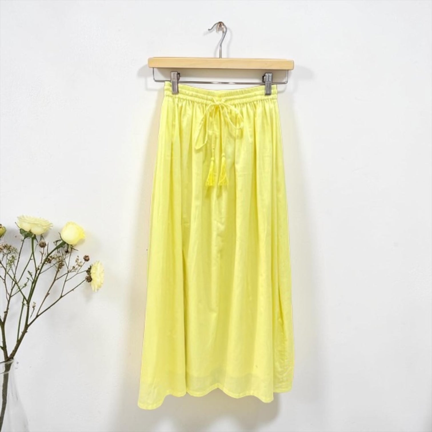 Block-print cotton skirt tassel detail, UNIQKY