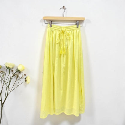 Block-print cotton skirt tassel detail, UNIQKY