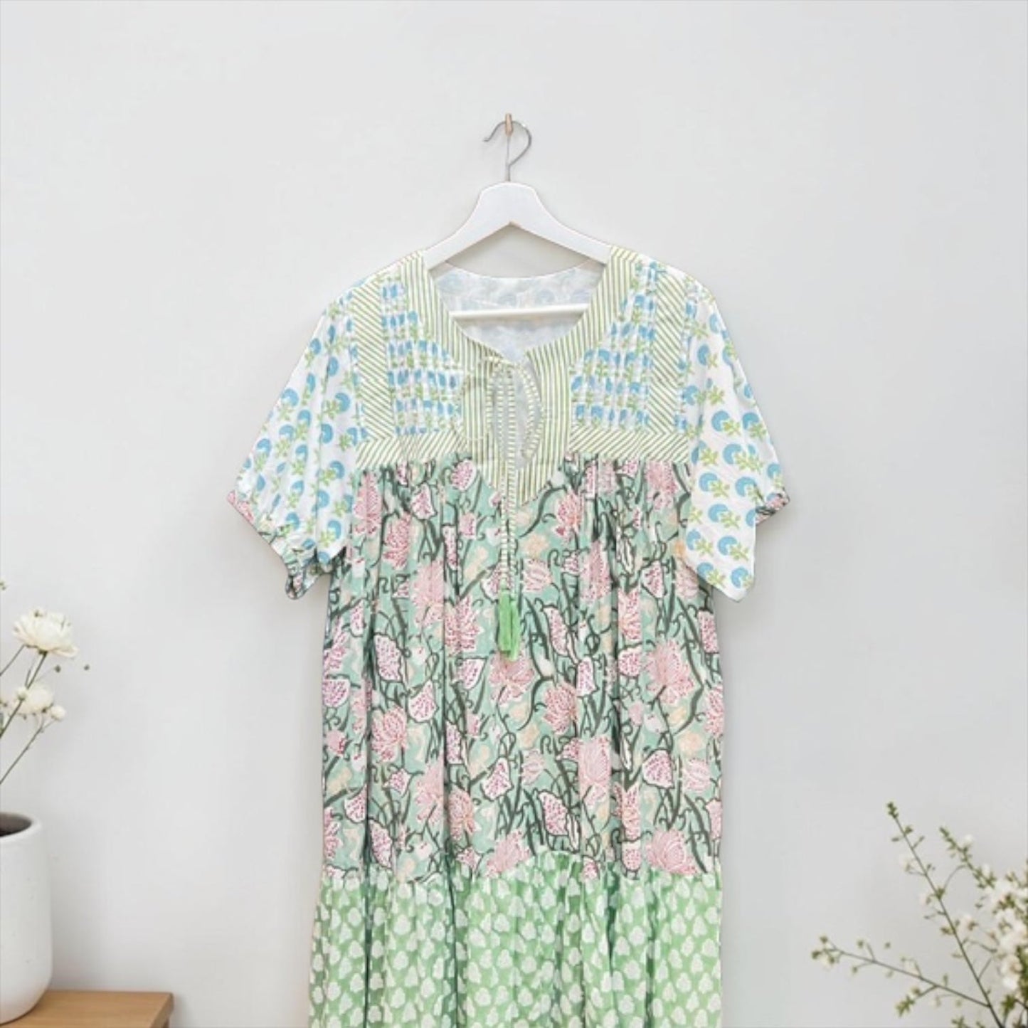 The Airy Day Dress green detail, UNIQKY
