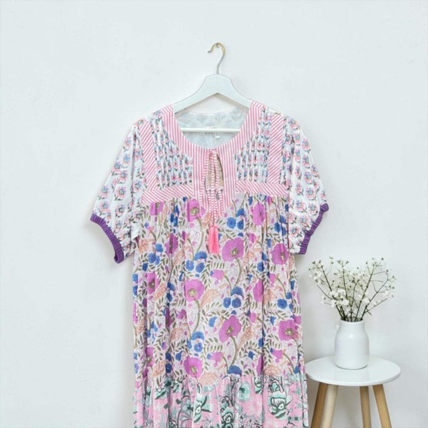The Airy Day Dress light pink detail, UNIQKY