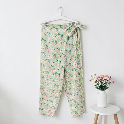 Cotton wrap pants detail, UNIQKY