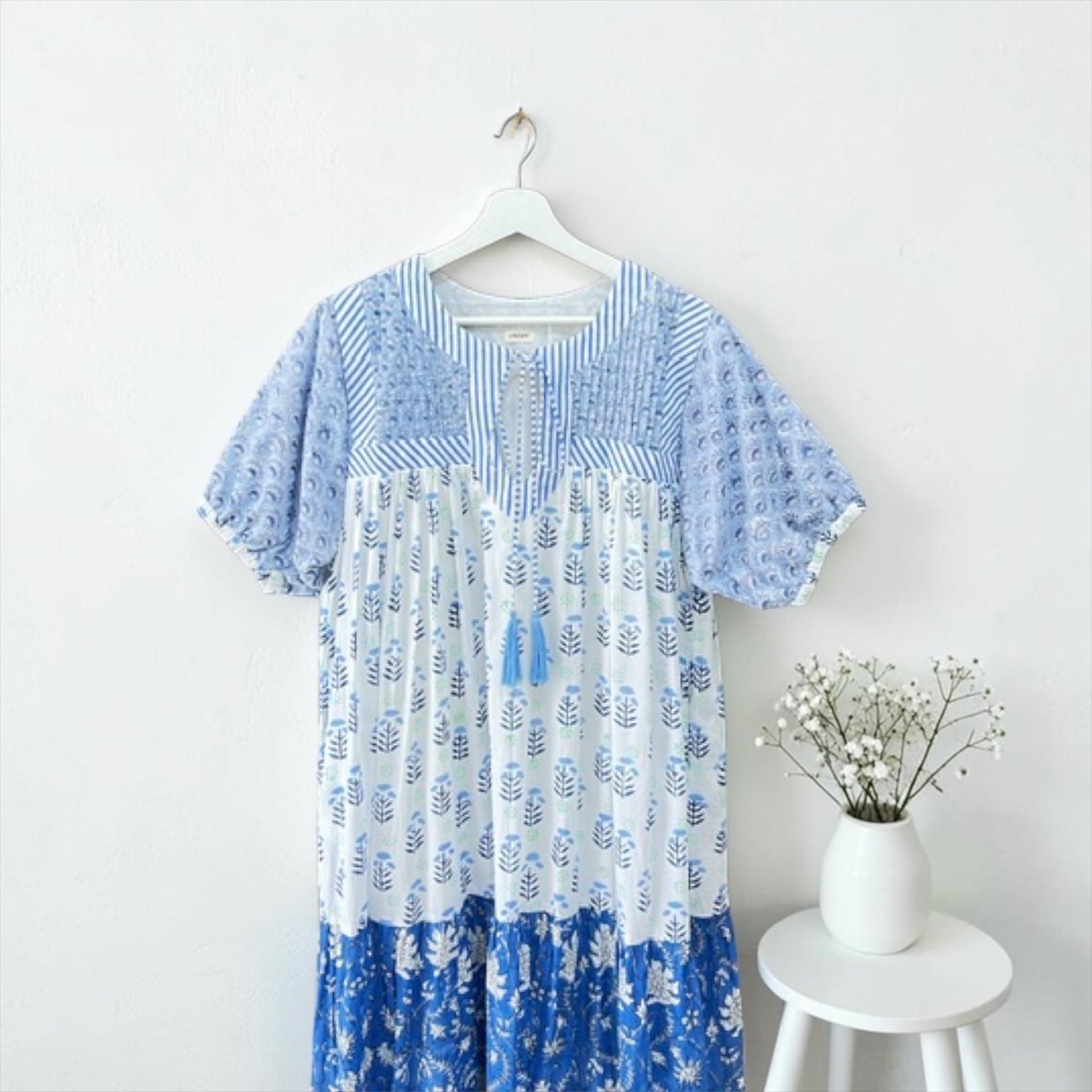 The Airy Day Dress blue detail, UNIQKY