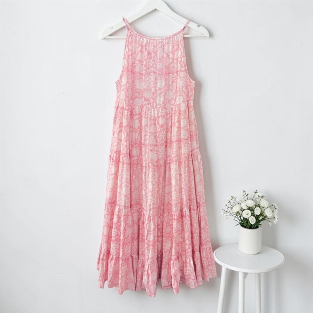 The Camellia Tier Dress — Cambric Cotton Maxi