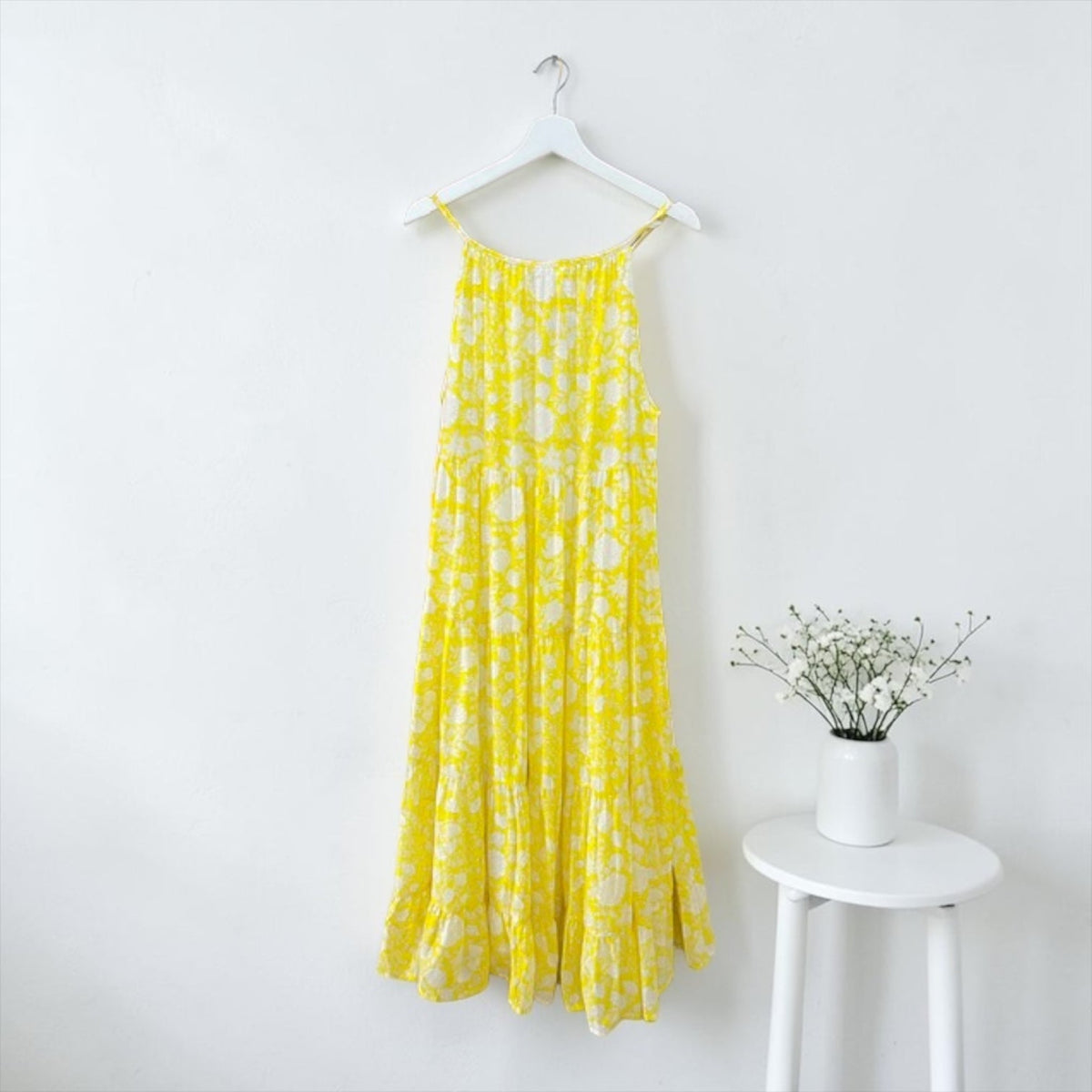 The Camellia Tier Dress — Cambric Cotton Maxi