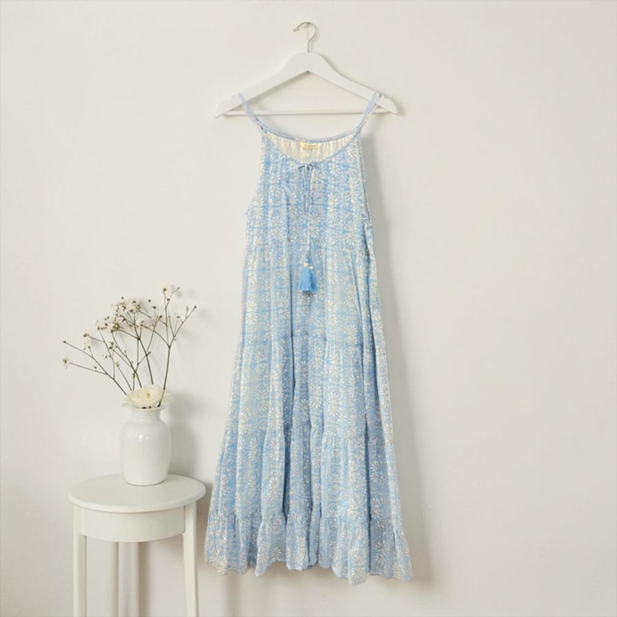 The Camellia Tier Dress — Cambric Cotton Maxi