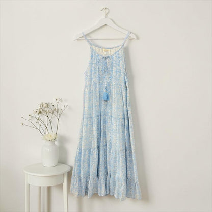 The Camellia Tier Dress — Cambric Cotton Maxi