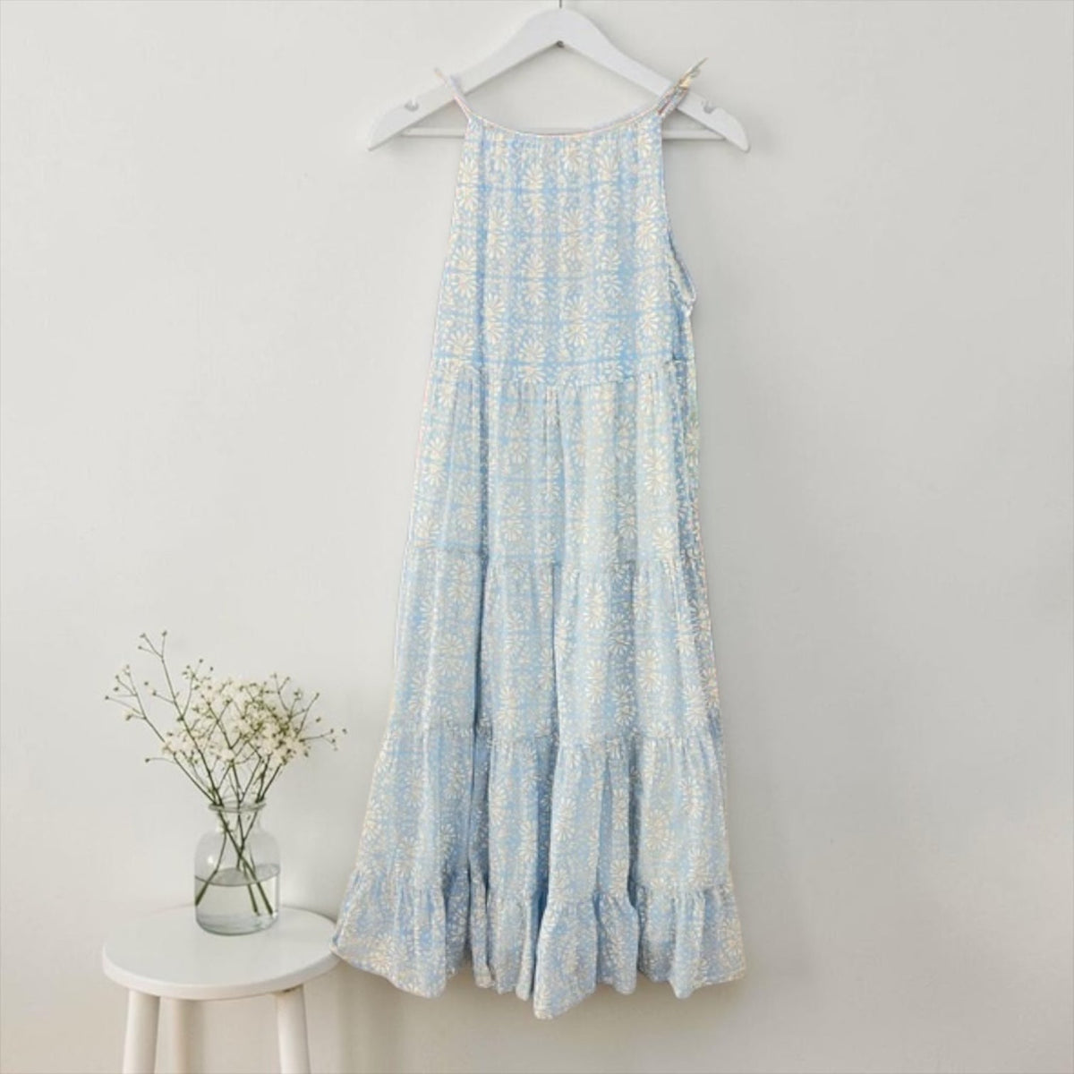 The Camellia Tier Dress — Cambric Cotton Maxi