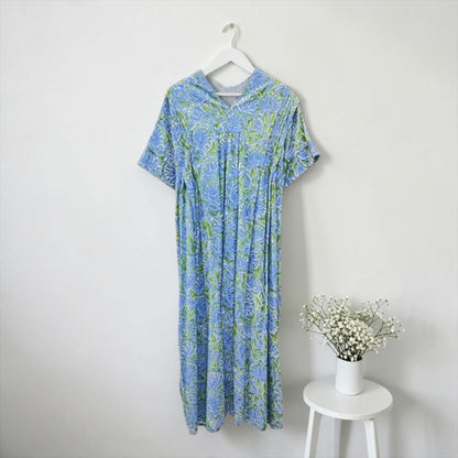 The Ribbon Back Dress — Block-Print Cotton Maxi