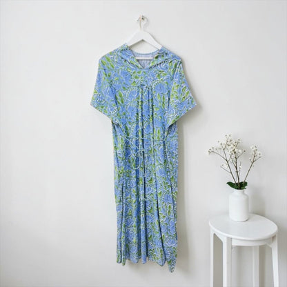 The Ribbon Back Dress — Block-Print Cotton Maxi