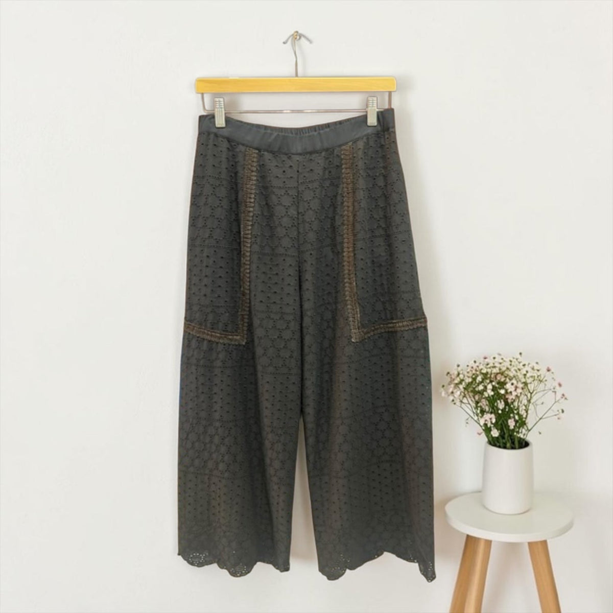The Cotton Lace Wide Pants