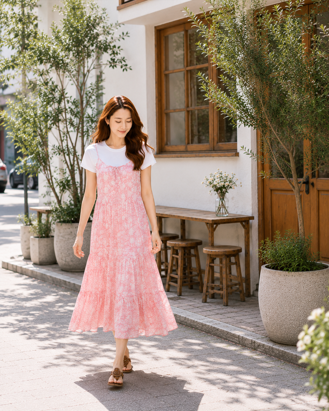 The Camellia Tier Dress — Cambric Cotton Maxi