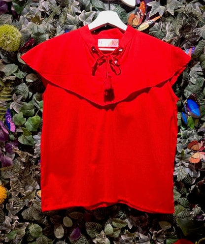 The Sleeveless Collar Blouse — Plain