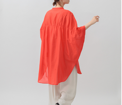 Tunic blouse back gathering, UNIQKY