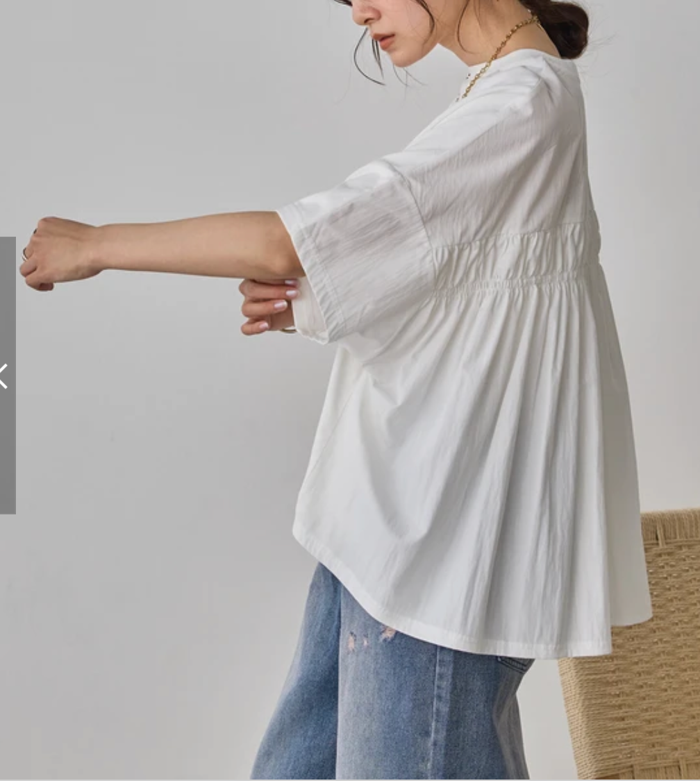Cotton docking dolman top in off white, UNIQKY